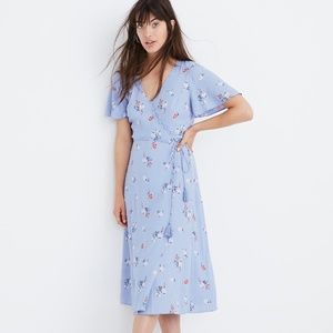 Button-Wrap Midi Dress in Aloha Floral